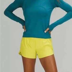Lululemon Women's blue green Athletic swiftly 2.0 hip length long sleeve top 10